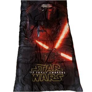 Star Wars Youth Kids Camp Sleeping Bag Kylo Ren Force Awakens Red used clean